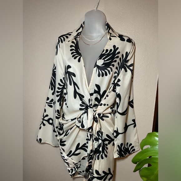SILKY KIMONO DRESS - Picture 8 of 15